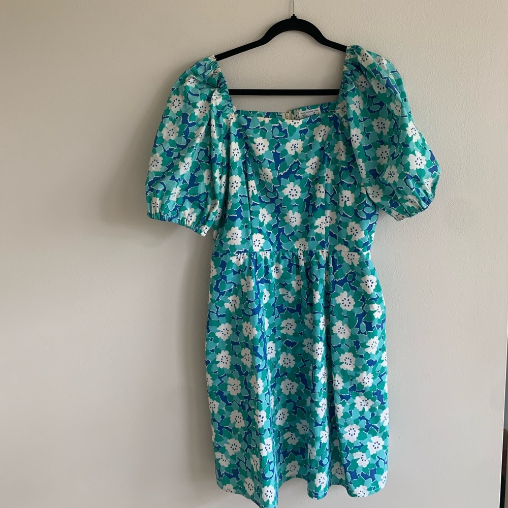 Vintage screen printed floral dress.